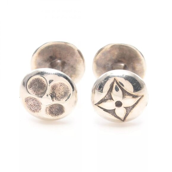 LOUIS VUITTON cufflinks M30976 SV925 silver Used unisex LV - Picture 5 of 7